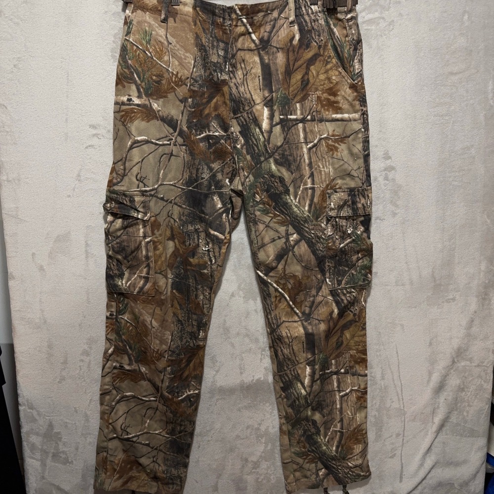 Cabelas Mens Realtree AP Camo Cargo Pants 36 Reg Hunting Outdoor Trousers